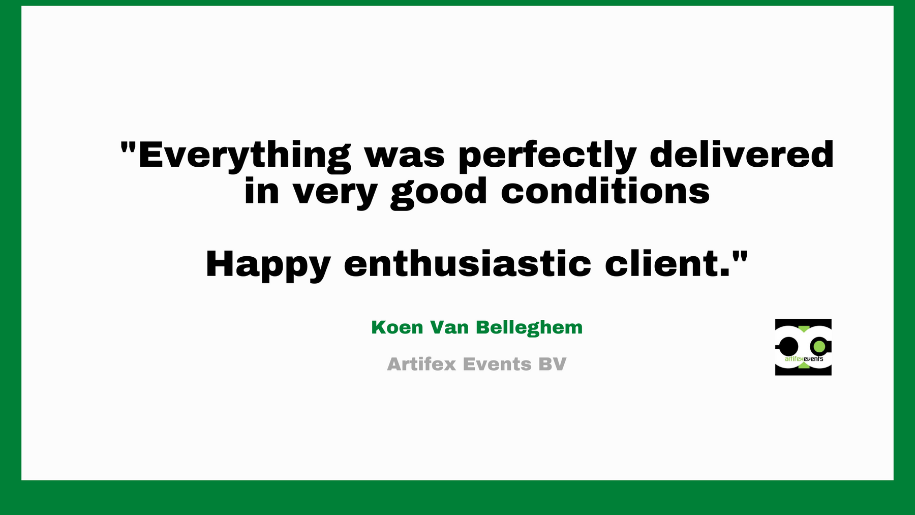 Thank you Koen Van Belleghem!
