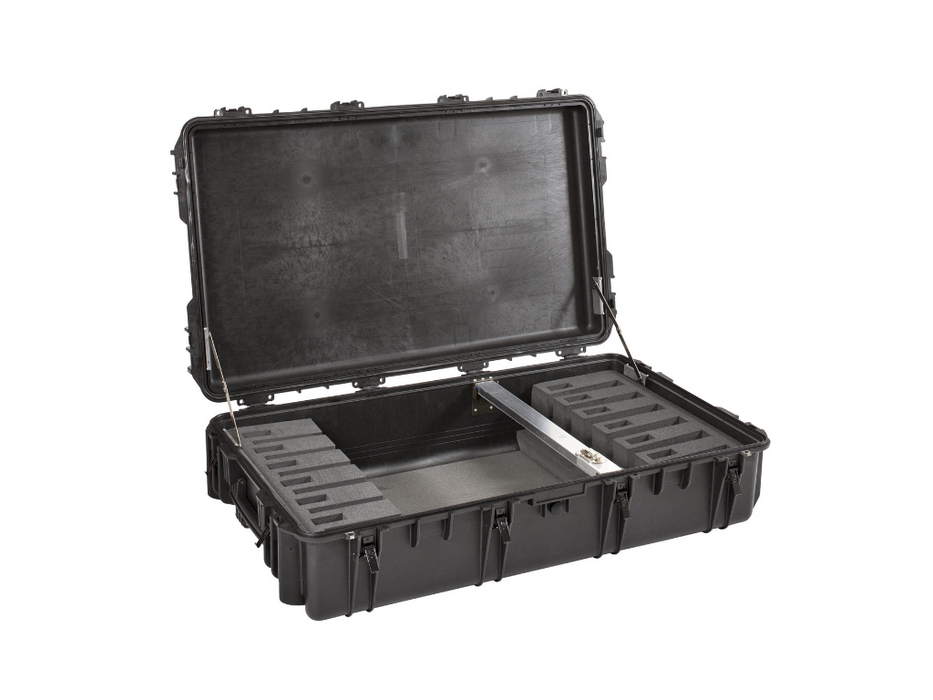 PLASTIC CASES WATERPROOF CASE 108x62x26+6 cm (174lt) w/ wheels, Foam