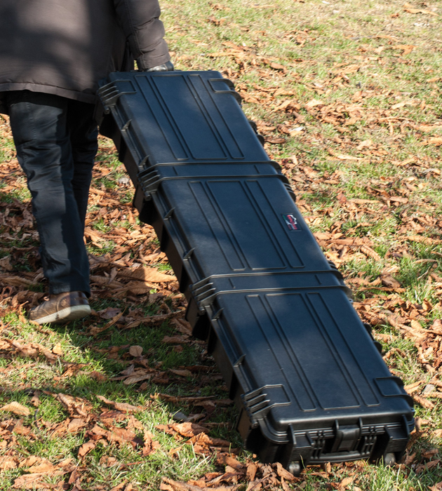 PLASTIC CASES WATERPROOF CASE 154x37.7x16+4,2 cm (93lt) w/ wheels - Green