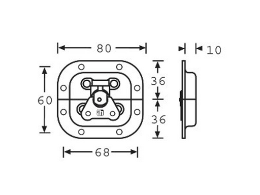 Adam Hall Hardware  S Butterfly Catch Assembled Into Ultra Compact Dish