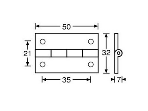 Adam Hall Hardware  Hinge S Galvanised