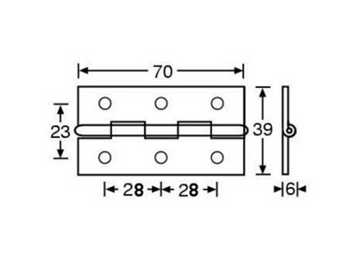 Adam Hall Hardware  Hinge Medium Galvanised