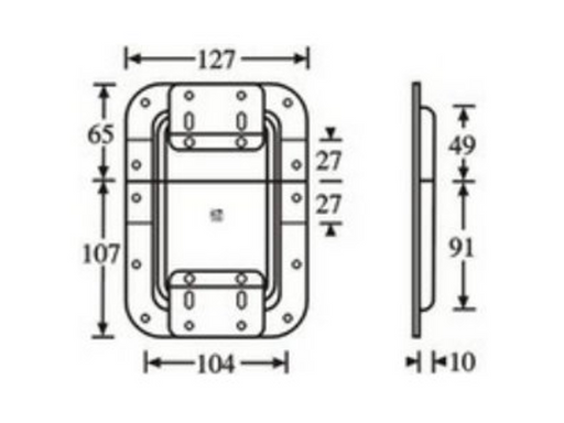Adam Hall Hardware  Lid Stay Large Cranked