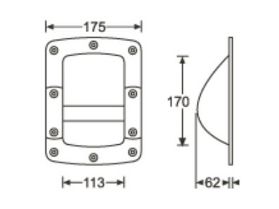 Adam Hall Hardware  Bar Handle Steel Black
