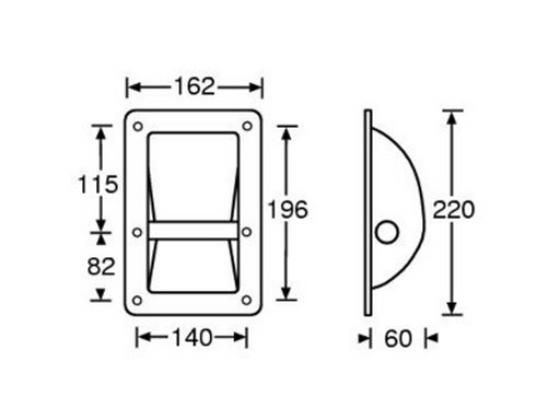 Adam Hall Hardware  Bar Handle Steel Black