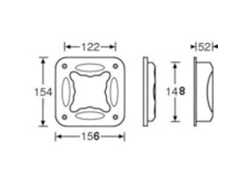 Adam Hall Hardware  Insert Handle, Black Plastic all four direc. Handle