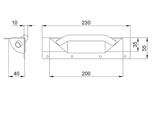 Adam Hall HARDWARE  Case edge Handle