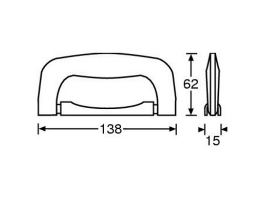 Adam Hall Hardware  Case Handle Plastic Black