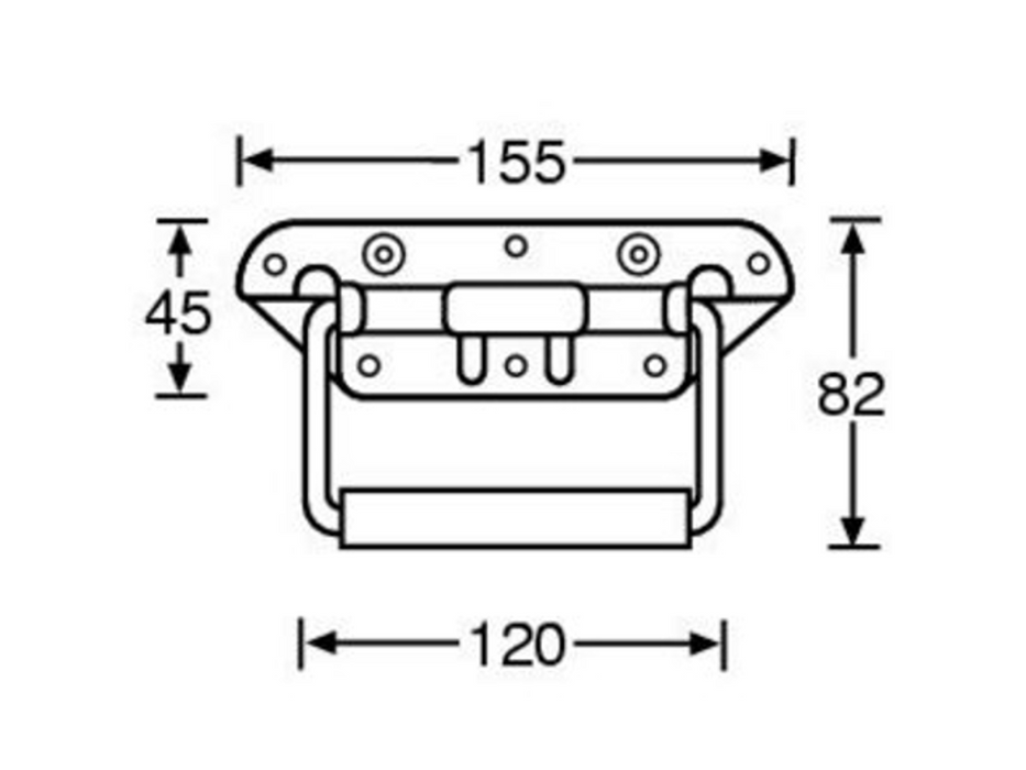Adam Hall Hardware  Sprung Drop Handle Galvanised
