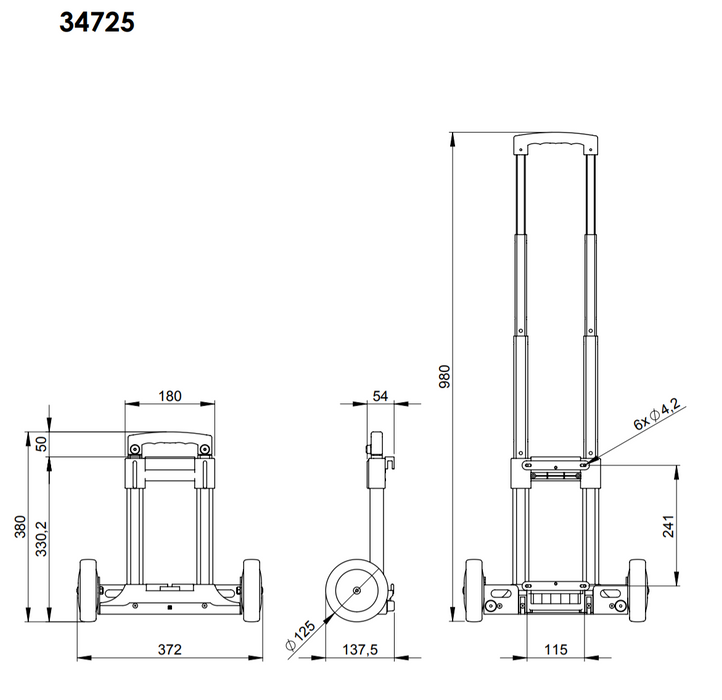 Adam Hall Hardware  Trolley 3-stage Removable