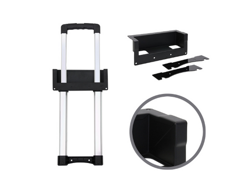 Adam Hall Hardware  Recessed Extendable Handle 1-stage, Black Cranked Dish