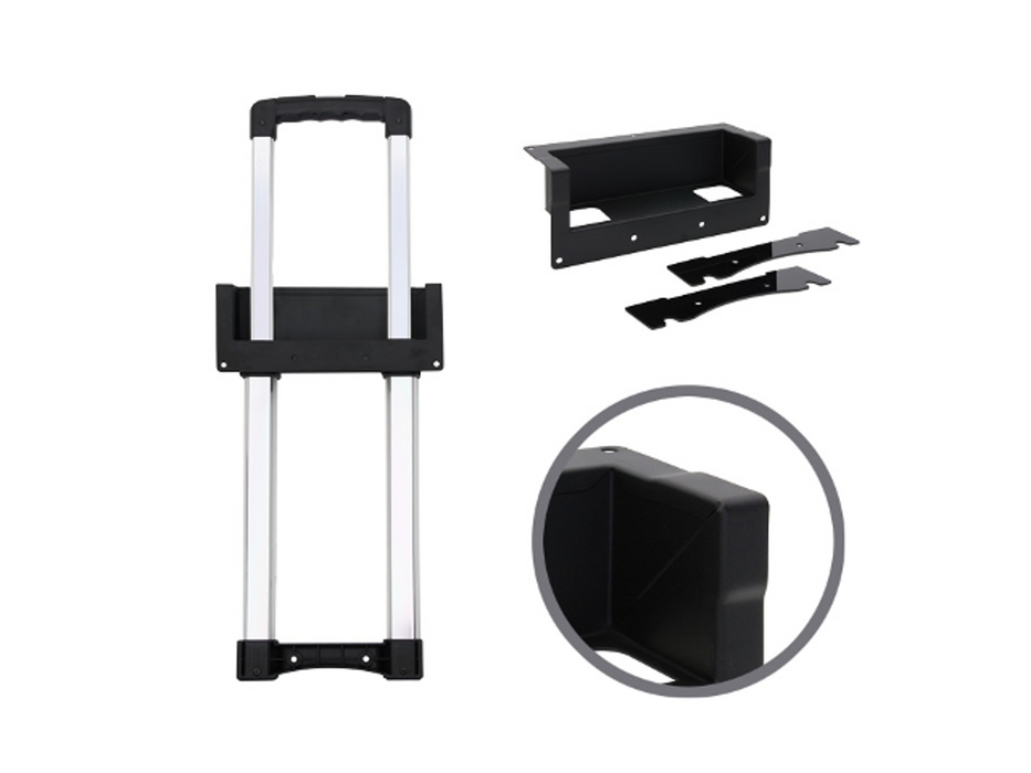 Adam Hall Hardware  Recessed Extendable Handle 1-stage, Black Cranked Dish