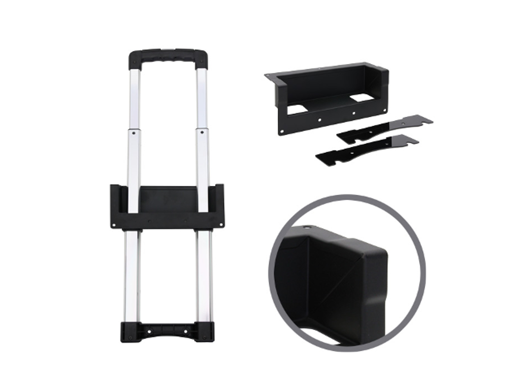 Adam Hall Hardware  Recessed Extendable Handle 2-stage, Black Cranked Dish