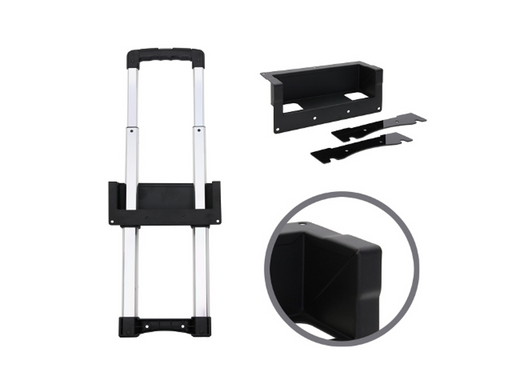 Adam Hall Hardware  Recessed Extendable Handle 2-stage, Black Cranked Dish