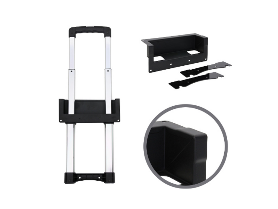 Adam Hall Hardware  Recessed Extendable Handle 2-stage, Black Cranked Dish