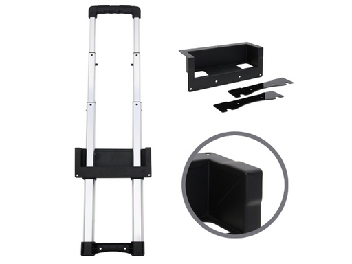 Adam Hall Hardware  Recessed Extendable Handle 3-stage, Black Cranked Dish