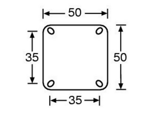 Adam Hall Hardware  Swivel Castor 50 mm With Grey wheel