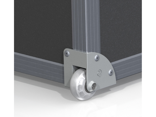 Adam Hall Hardware  Corner Castor With 48 mm wheel in Aluminium