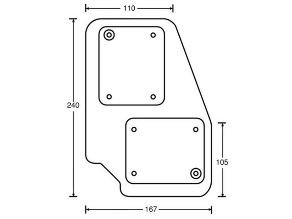 Adam Hall Hardware  Castor Plate polyamide Black left