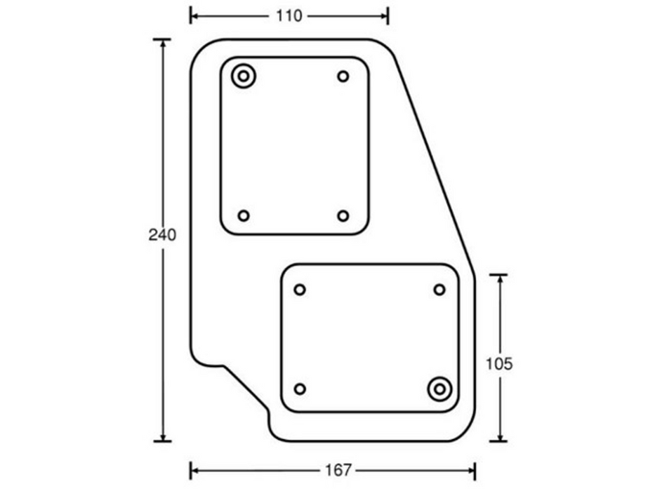 Adam Hall Hardware  Castor Plate polyamide Black right