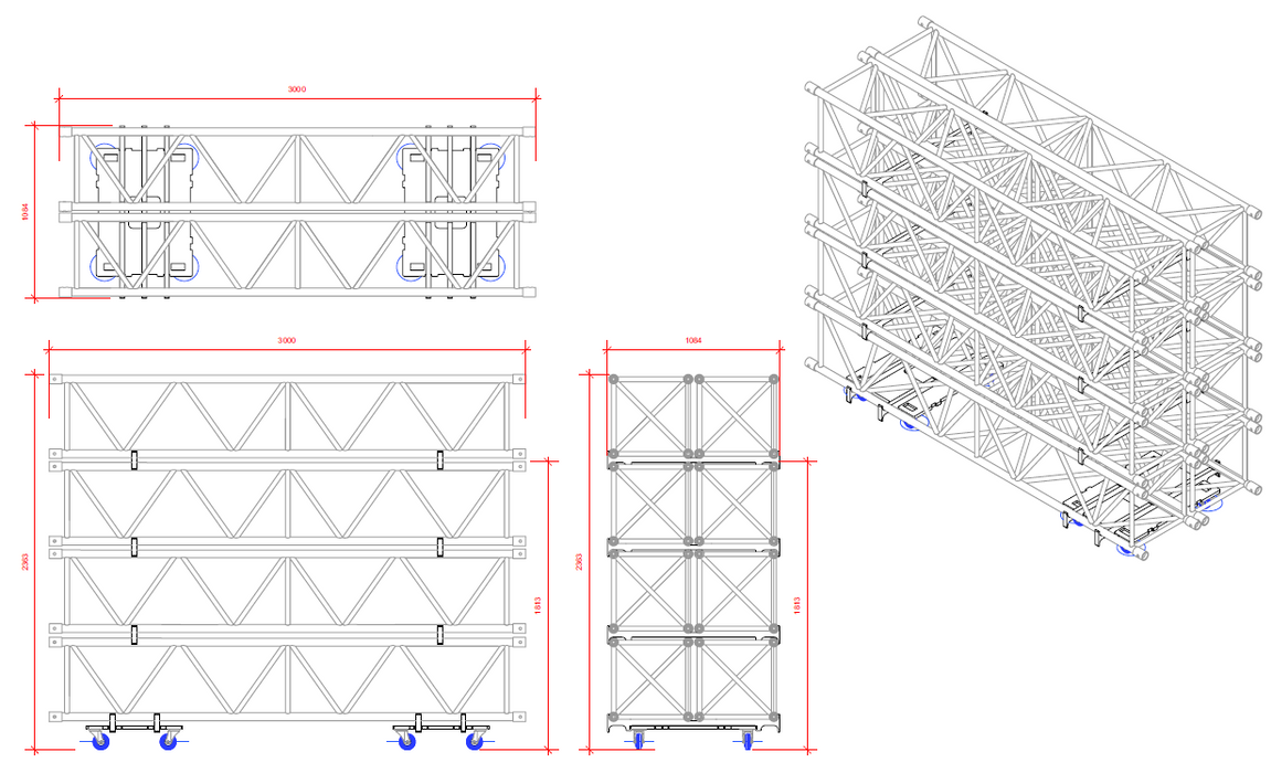 Santosom   Tour Truss Dolly, Spacer 1100