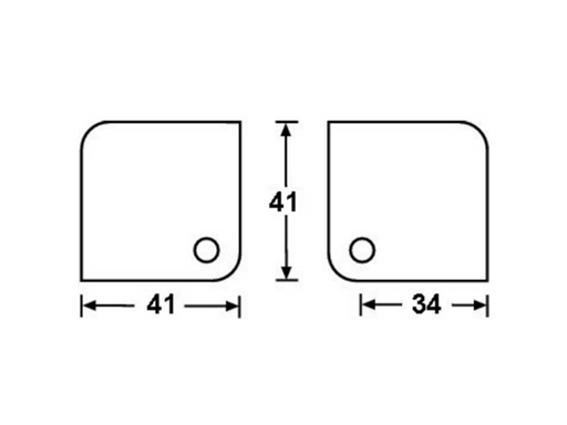 Adam Hall Hardware  Corner S square Zinc - leg length 41mm
