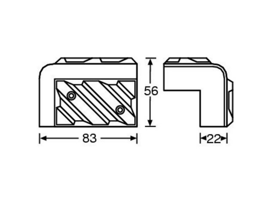 Adam Hall Hardware  CabiNet Corner Plastic stackable Black