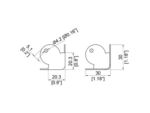 Adam Hall Hardware  S Case Corner 3 leg 30x30