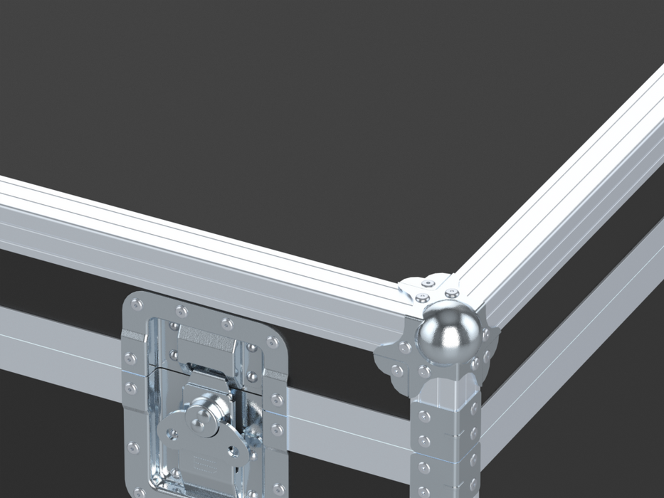 Adam Hall Hardware  Ball Corner Large Three-Leg Cranked 35 mm 9 Holes
