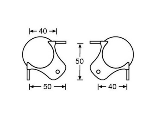 Adam Hall Hardware Ball Corner Medium Three-Leg