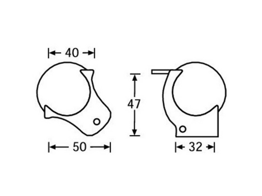 Adam Hall Hardware  Ball Corner Medium With integrated Corner Brace 47 mm