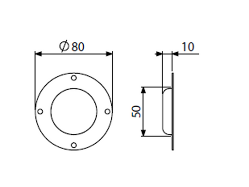 Adam Hall Hardware Small Stacking Dish, Zinc plated