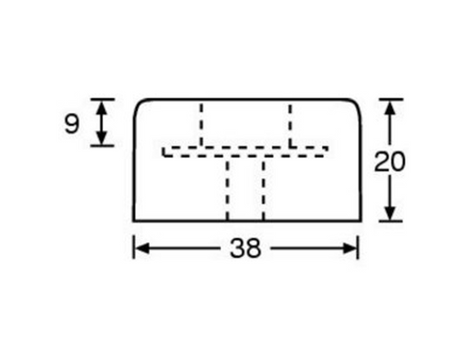 Adam Hall Hardware Rubber Foot 38 x 20 mm