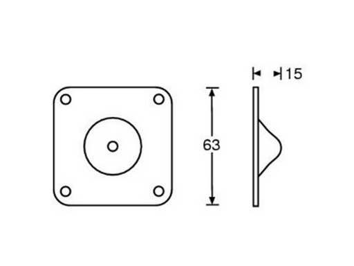 Adam Hall Hardware  Steel stacking Foot 2,4mm