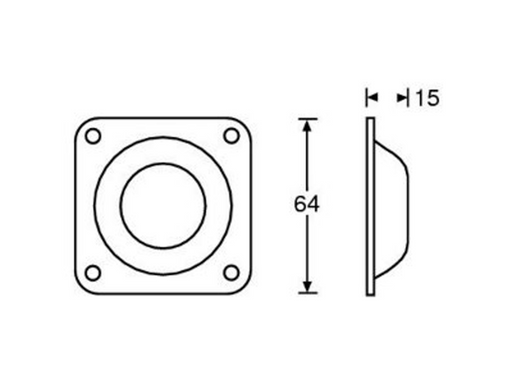 Adam Hall Hardware  Steel stacking Foot 2,4mm - Zinc P