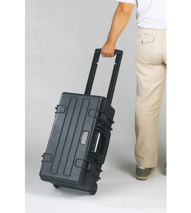 PLASTIC CASES WATERPROOF CASE 51x27x26 cm (31lt) w/ wheels - Green