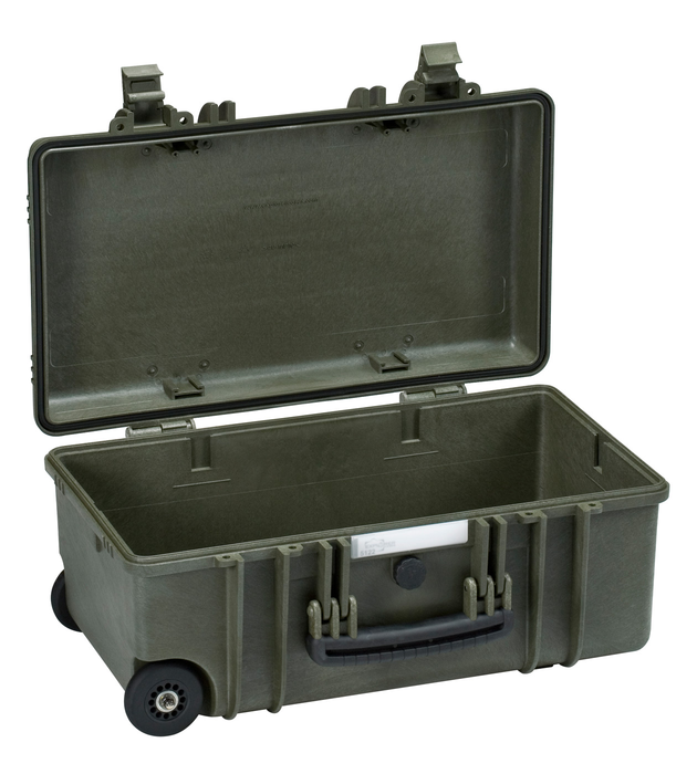 PLASTIC CASES WATERPROOF CASE 51x27x26 cm (31lt) w/ wheels - Green