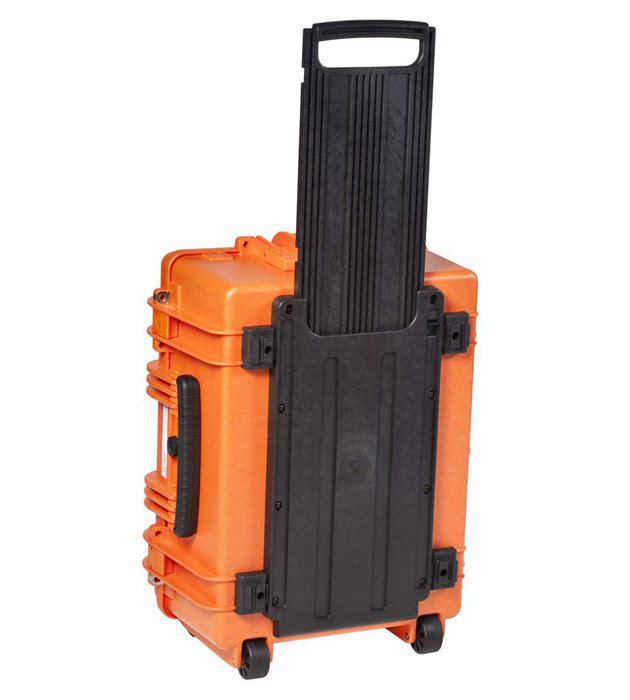 PLASTIC CASES WATERPROOF CASE 53x40x31 cm (53lt) w/ wheels - Orange