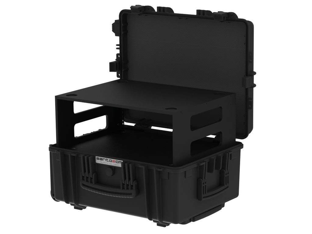 WATERPROOF CASE Explorer cases with wheels and rack sleeve 4U