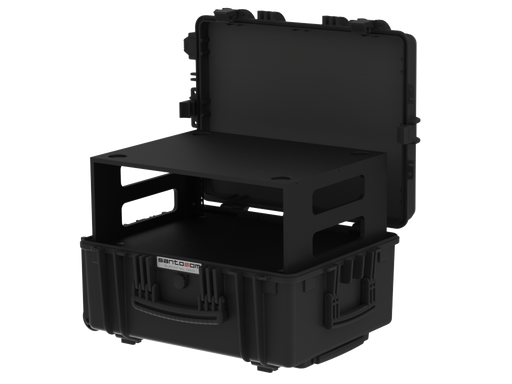 WATERPROOF CASE Plastic Case with wheels and rack sleeve 4U