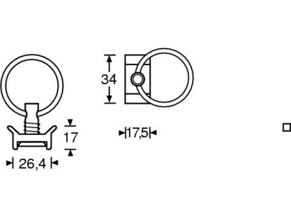 Adam Hall Hardware  Single Stud Ring