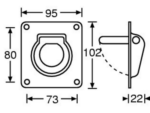 Adam Hall Hardware  Roping Eye Zinc P