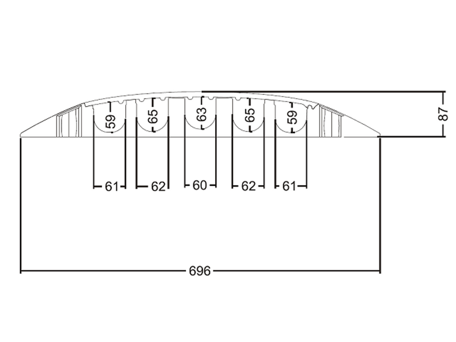 Adam Hall   Defender XXL - Cable Protector 5-Channels (Max: Ø62)