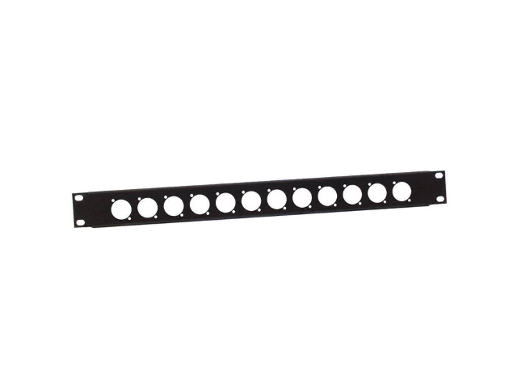 Adam Hall Hardware  19" Rack Panel 1U, 12 D-Series
