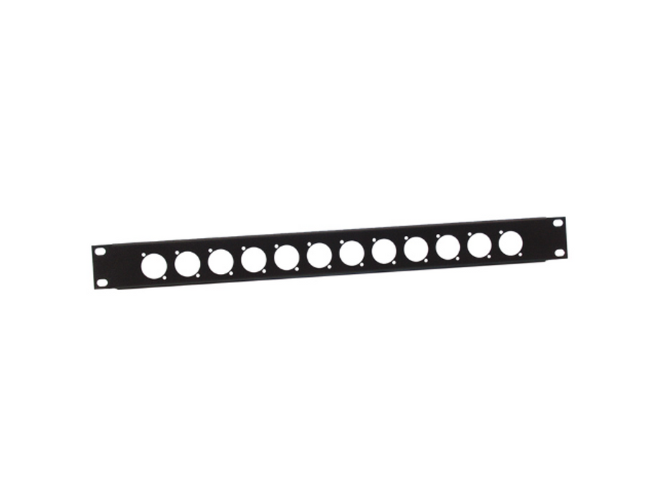 Adam Hall Hardware  19" Rack Panel 1U, 12 D-Series