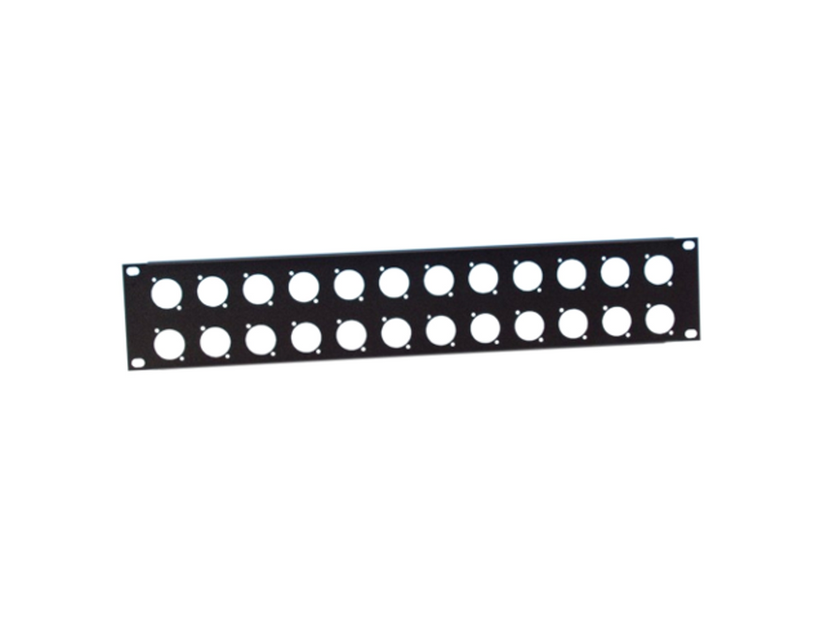 Adam Hall Hardware  19" Rack Panel 2U, 24x D-Series