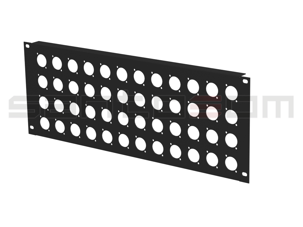 Adam Hall Hardware  19" Rack Panel 4U, 48 INS/OUTS
