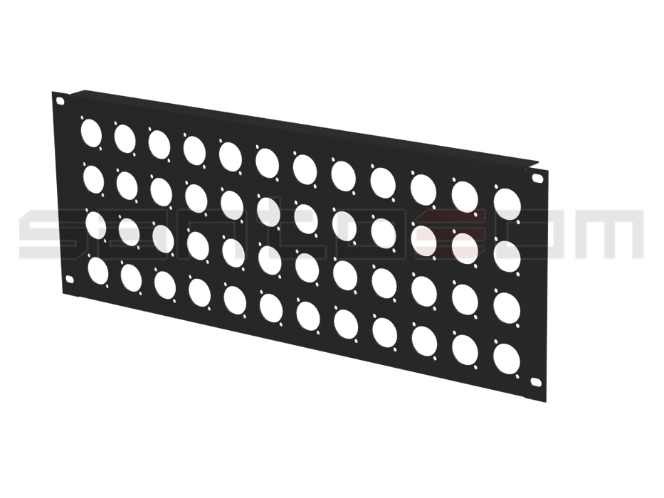 Adam Hall Hardware  19" Rack Panel 4U, 48 INS/OUTS