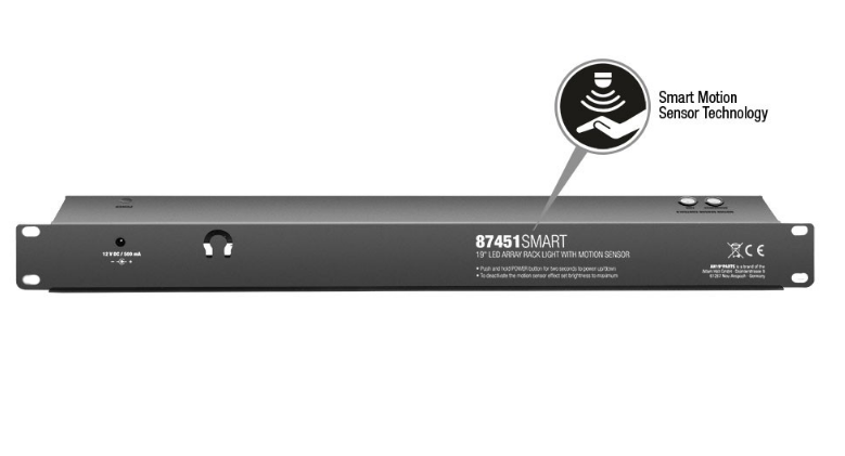 Adam Hall   19" Led Sensor Rack Light 1 U White