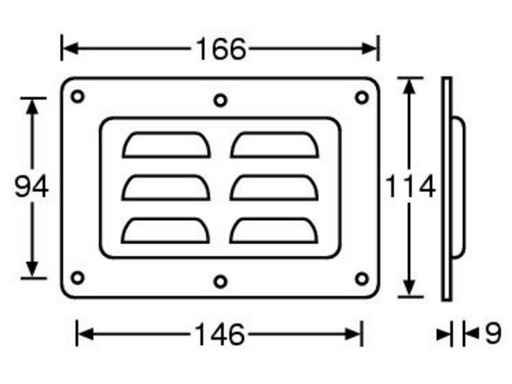 Adam Hall Hardware  Ventilation DishHorizontal